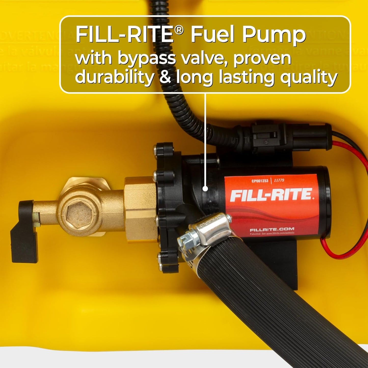 Scepter 14 Gallon Gas Caddy with Electric Fuel Pump, Flo ‘N Go Powered Portable Fuel Tank with Fill-Rite Transfer Pump and 10-Foot Hose for Farm, Marine, Commercial, and Home Use, Gasoline, Red