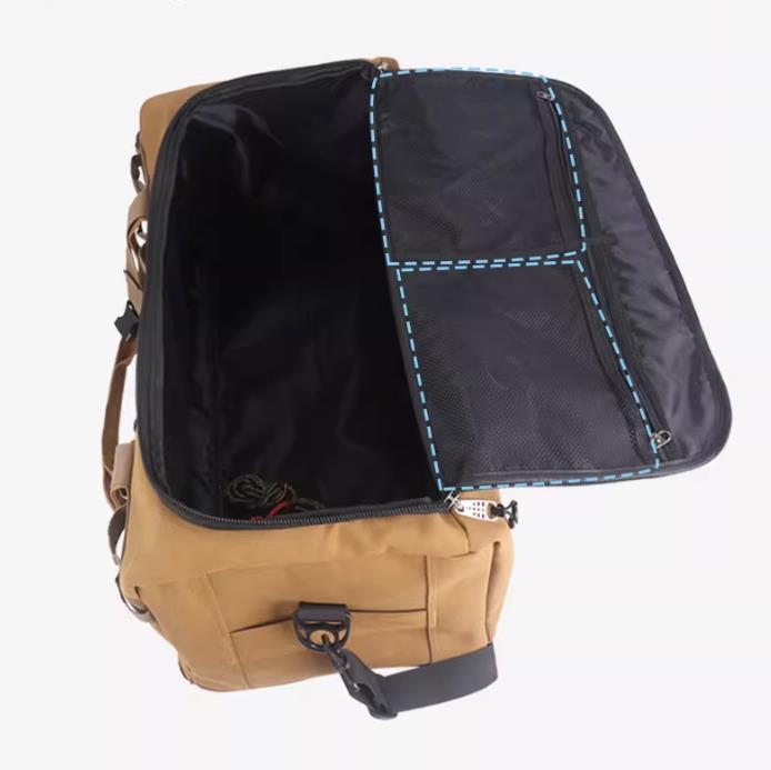 120L Outdoor Camping Storage Bag Large Capacity Canvas Polyester Waterproof Wear-resistant Cookware Picnic Camping Handbag/Shoulder bag/Backpack