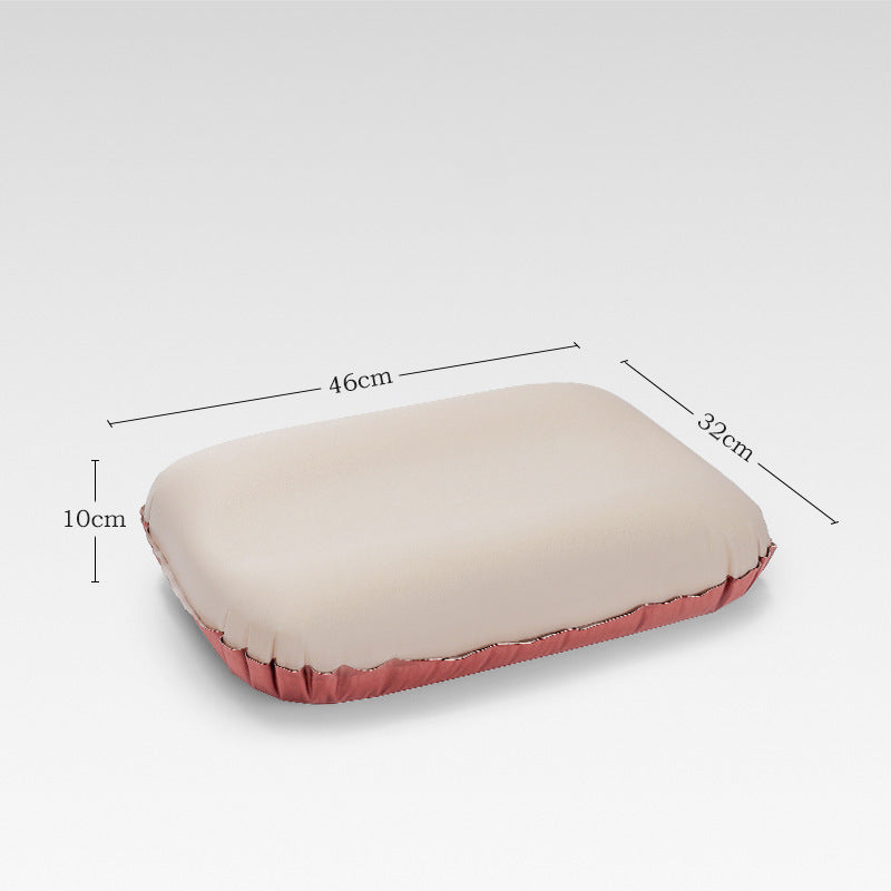 Self Inflating Camping Pillow,Foam Inflatable Travel Pillow with Ergonomic 3D Support