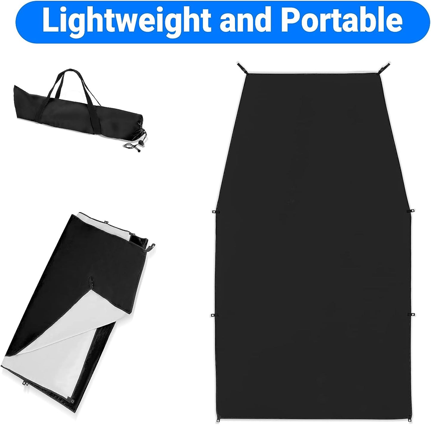 Motorcycle Sun Shade Side Shelter Rooftop Silver Painted Tent Compatible with Motorcycles | Waterproof & Windproof & Sunproof